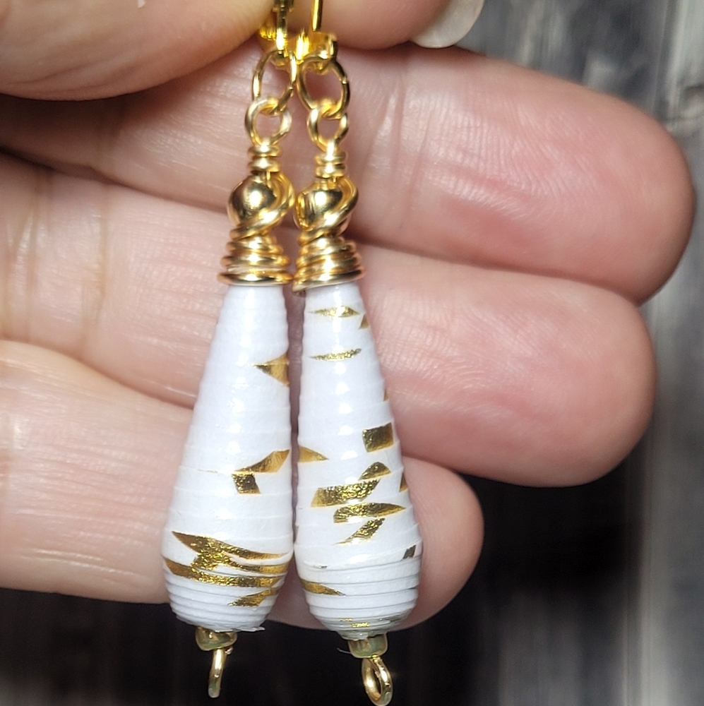 Handmade Paper Bead Earrings